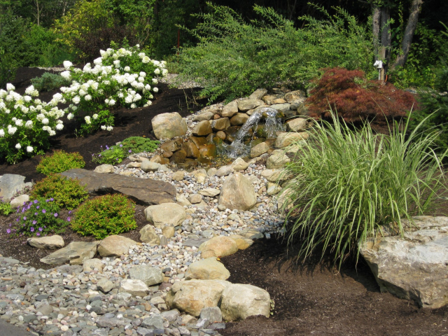 Latham NY backyard pondless waterfall landscaping 640x480 c - Latham NY master plan after