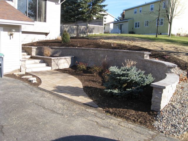 Latham NY hardscape landscape design image after 640x480 c - Hardscape Entry Courtyard Installation Latham, NY