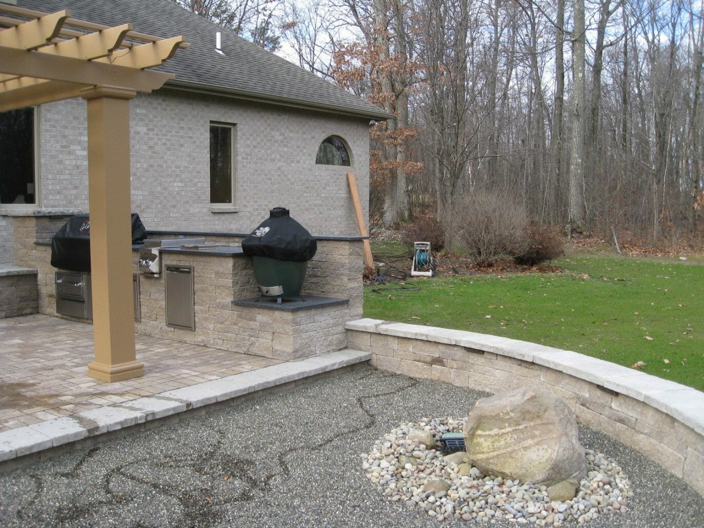 Wynantskill NY outdoor kitchen patio design 1373x1030 - Landscape Installation Project Consulting